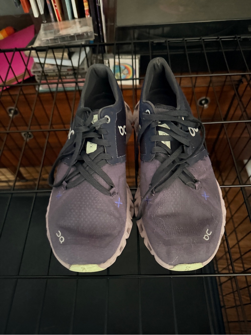 On Running Women's Athletic Sneakers in Purple and Black